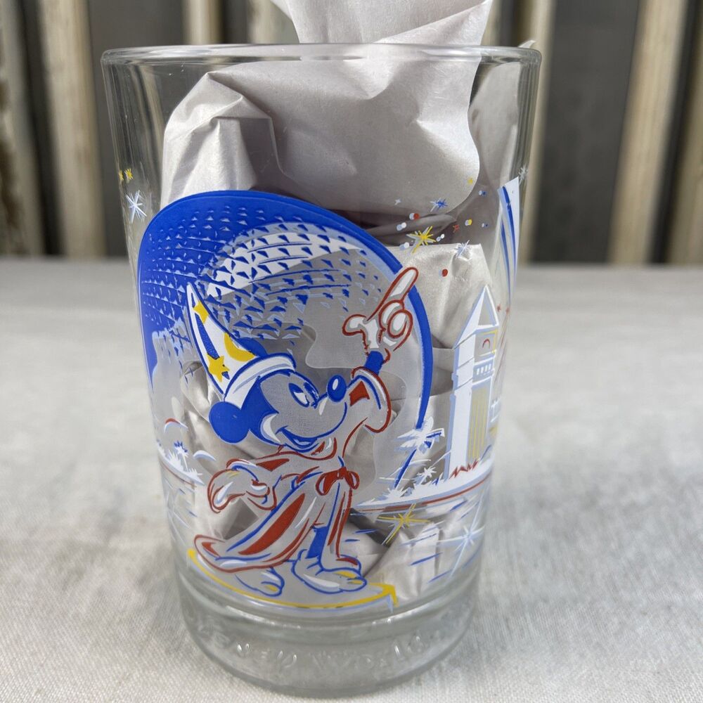Walt Disney World Remember The Magic 25th Anniversary McDonalds Mickey Glass Cup